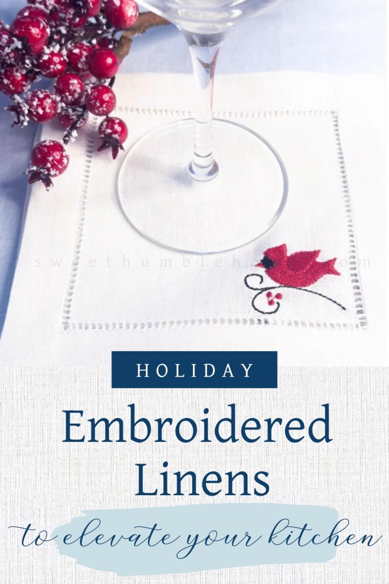 Holiday Kitchen Linens That Pop - Sweet Humble Home